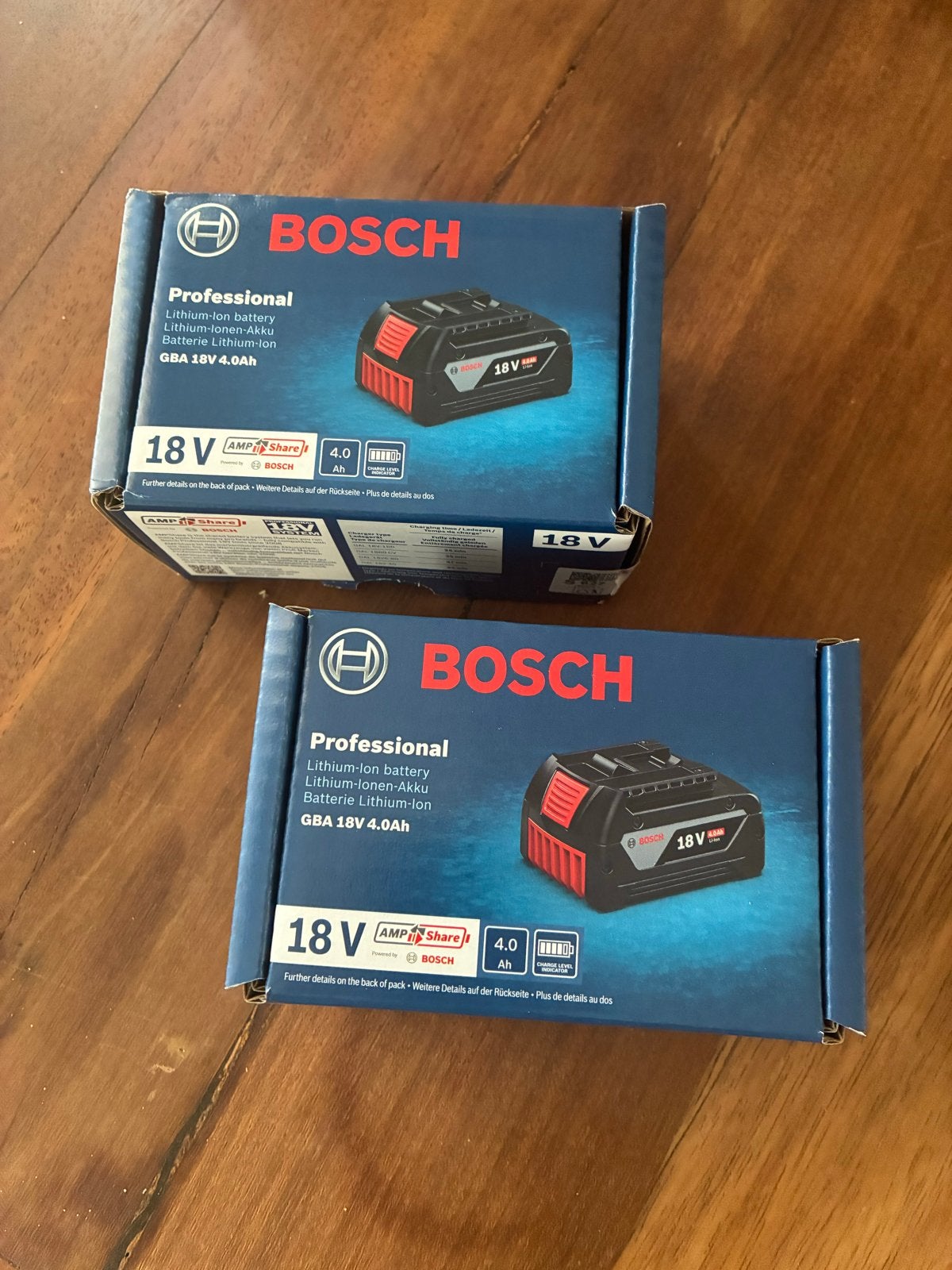 Bosch Professional GBA 18V 4.0Ah Accu 2 stuks (Nieuw), Ophalen of Verzenden, Nieuw