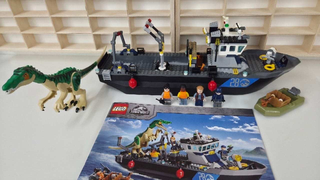 Lego Jurassic World 76942 Baryonyx Dinosaur boot escape, Gebruikt, Jurassic World, Lego, Ophalen of Verzenden