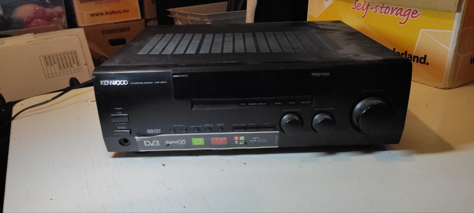 Kenwood KRF-V6010 Audio-Video Surround Receiver, Overige merken, Gebruikt, Ophalen of Verzenden, 60 tot 120 watt