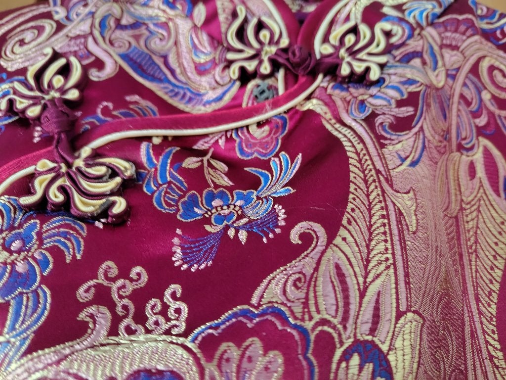 Chinese rode jurk van Dame Rouge, maat L, Kleding | Dames, Maat 42/44 (L), Ophalen of Verzenden, Gedragen, Rood
