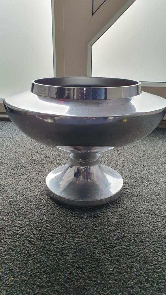 Aluminium schaal/vaas doorsnede 40 cm, Ophalen, Rond, Overige materialen