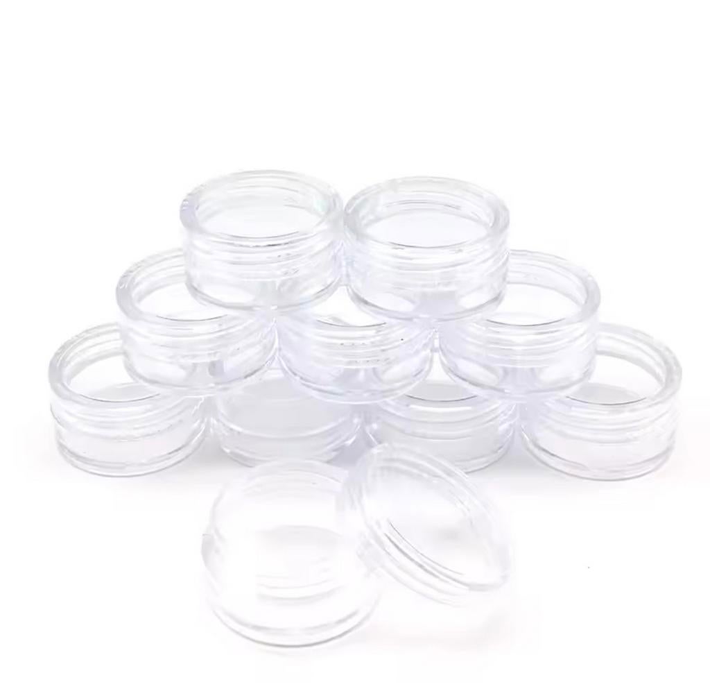 5mg Transparante cosmetische potjes 5stuks Make up creme, Overige kleuren, Nieuw, Ophalen of Verzenden, Handen en Nagels