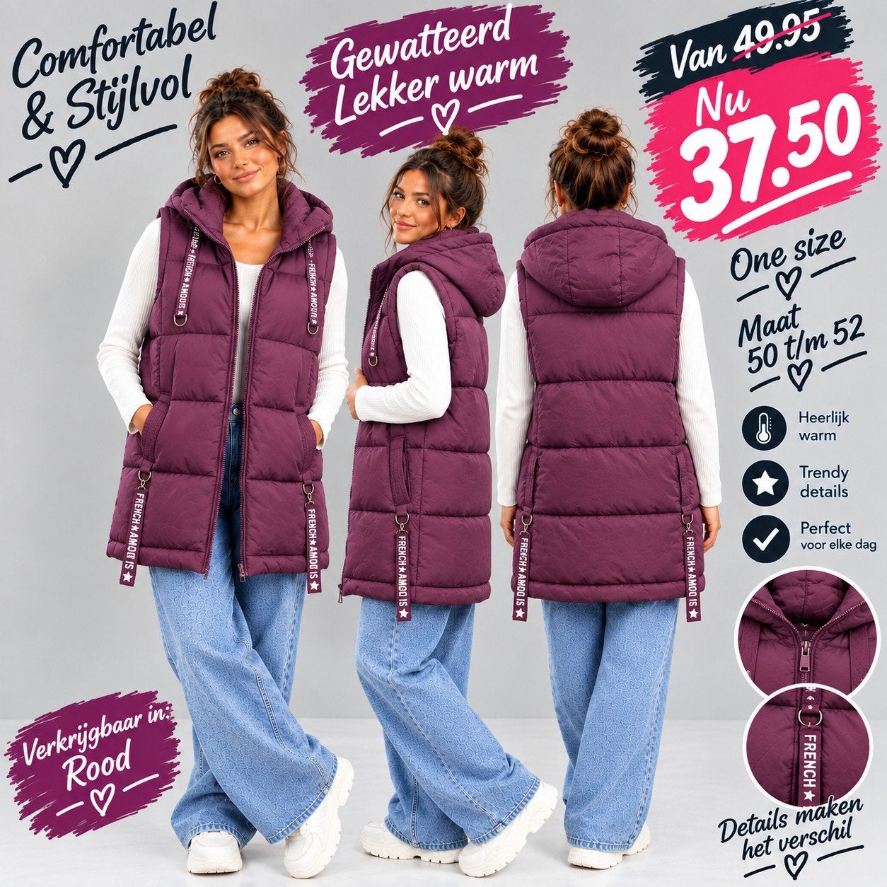 Bodywarmer, Verzenden, Nieuw, Jas of Mantel