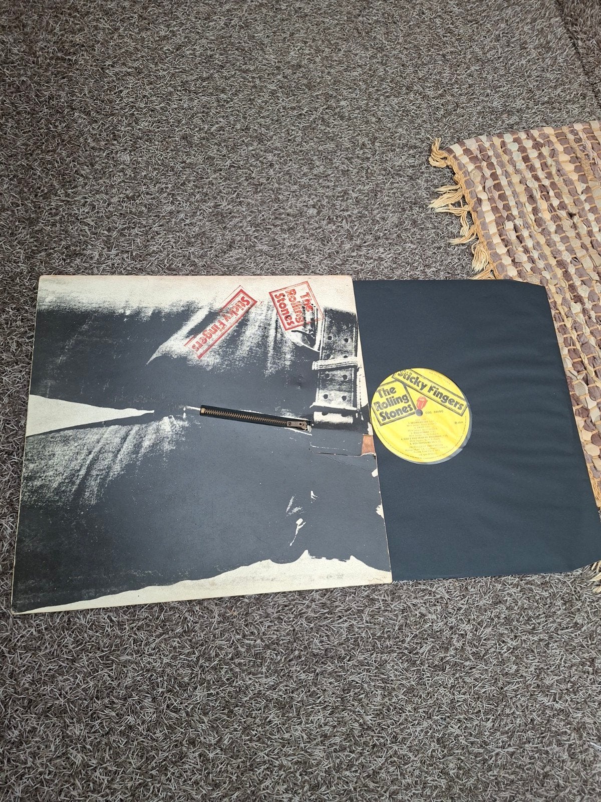 The Rolling Stones - Sticky Fingers LP (Originele Persing), LP, Gebruikt, Originele persing, Ophalen of Verzenden