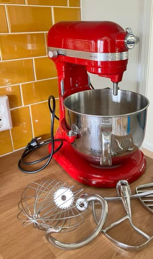 Kitchenaid artisan mixer heavy duty 6,6L, 4 liter of meer, Ophalen, Zo goed als nieuw, 3 snelheden of meer