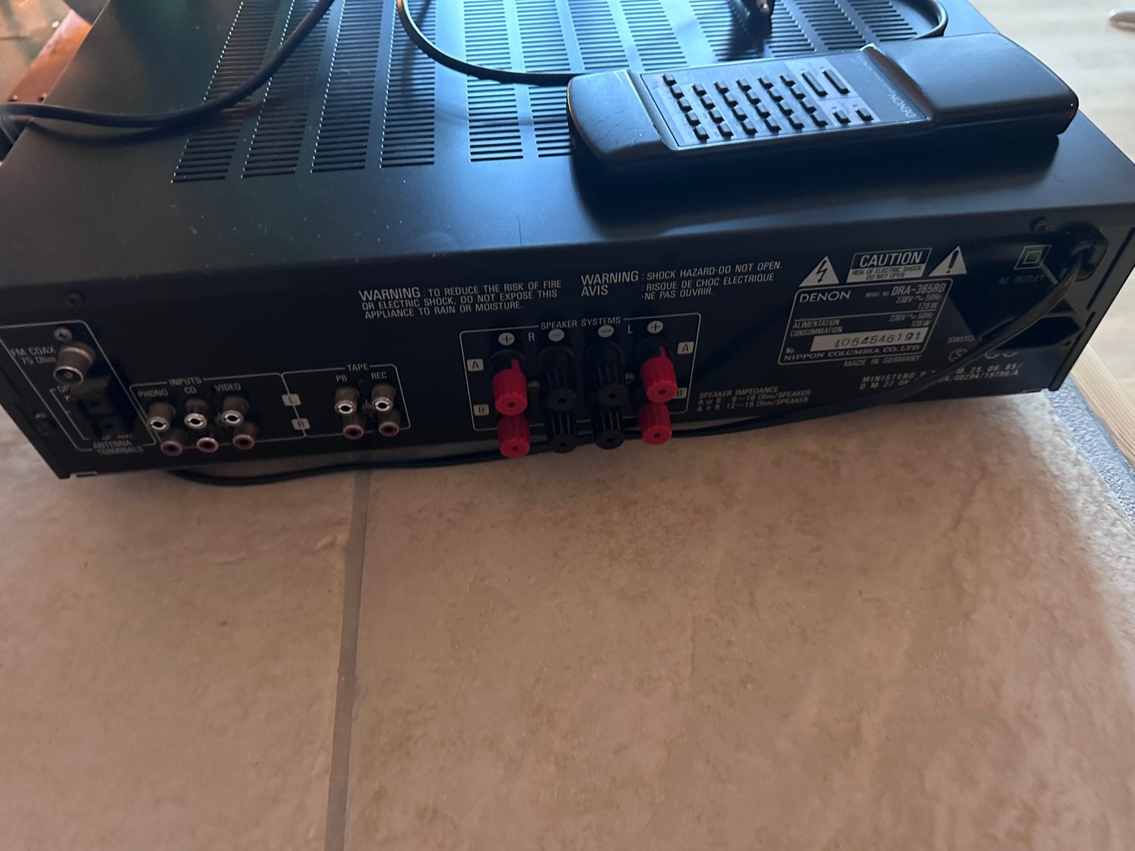 Denon DRA-365RD stereo receiver, Ophalen of Verzenden, Zo goed als nieuw, Denon
