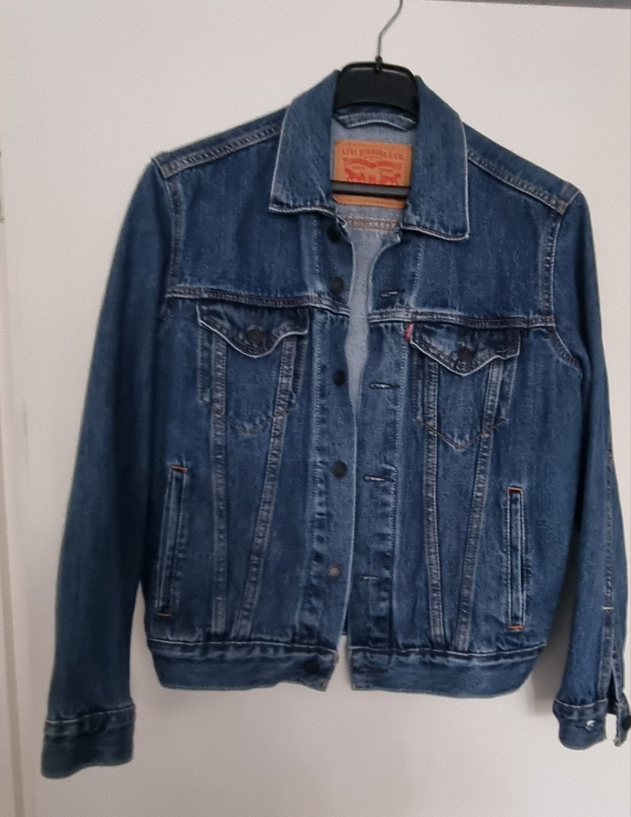 Levi's spijkerjasje maat XS, Kleding | Dames, Blauw, Ophalen of Verzenden, Maat 34 (XS) of kleiner, Gedragen