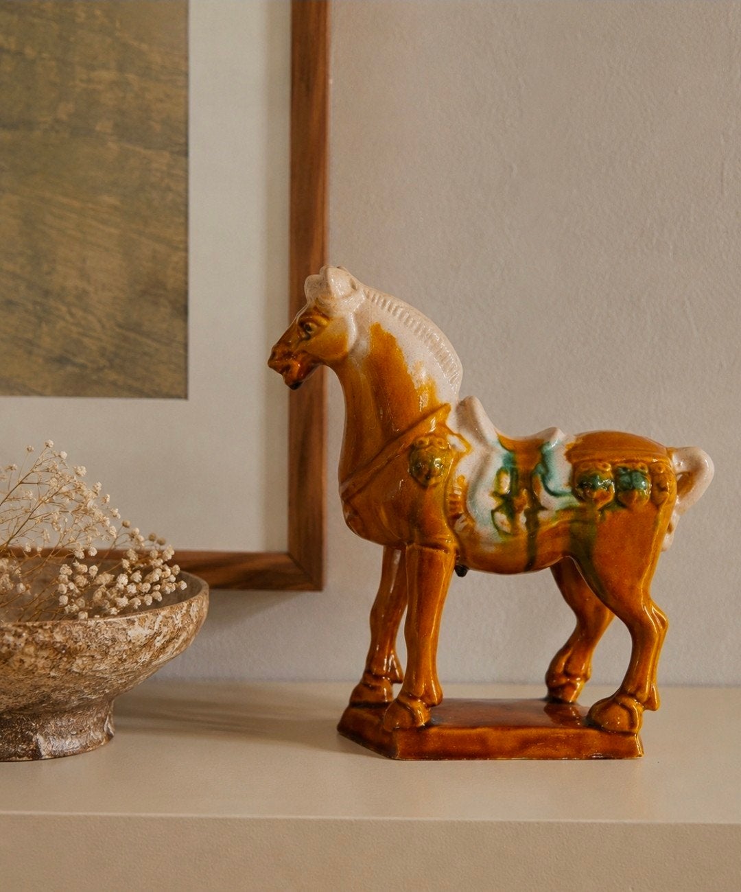 Bijzonder keramieken paardenbeeldje - Aziatische stijl, Antiek en Kunst, Ophalen of Verzenden
