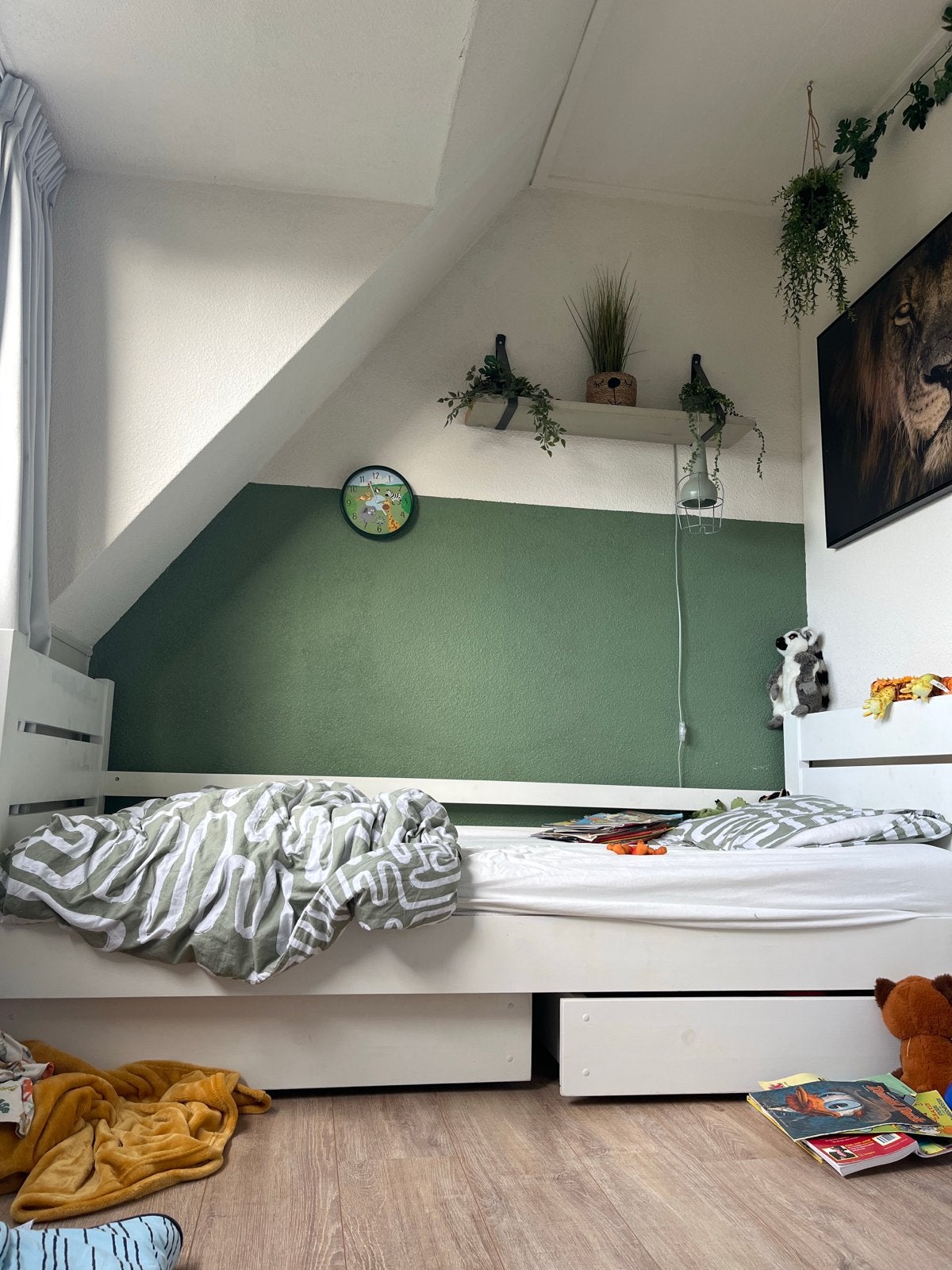 Wit kinderbed met lades -, Kinderen en Baby's, Ophalen, Zo goed als nieuw, 180 cm of meer, 85 tot 100 cm