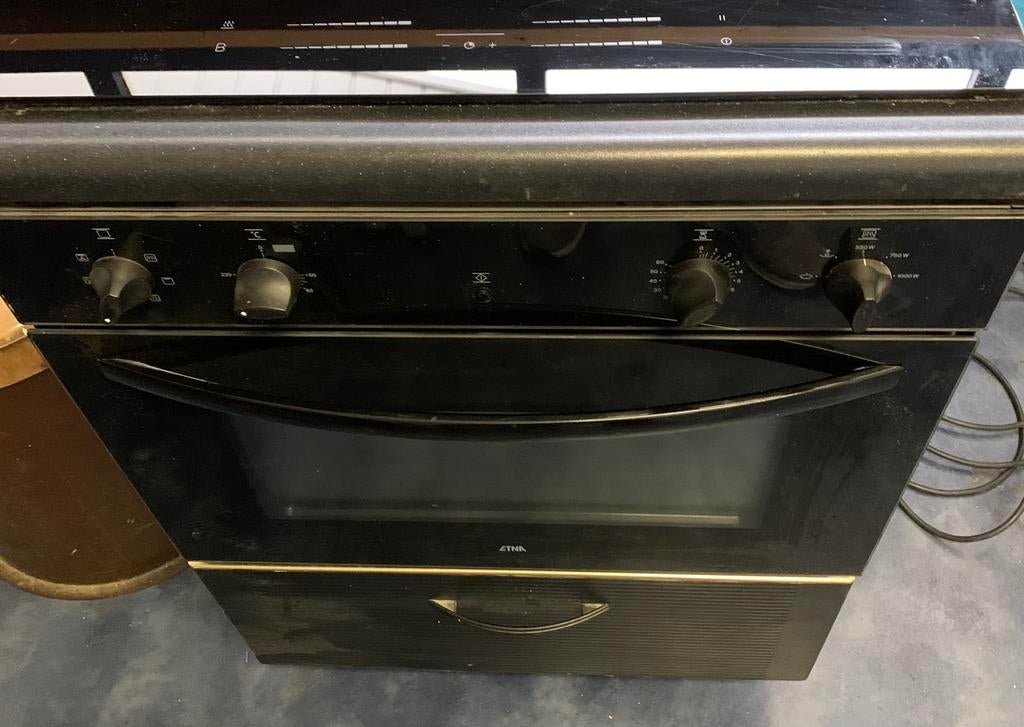 Etna Combi Magnetron Oven met en/of Inductieplaat - Zwart, Ophalen, Gebruikt, Oven met grill, Inbouw