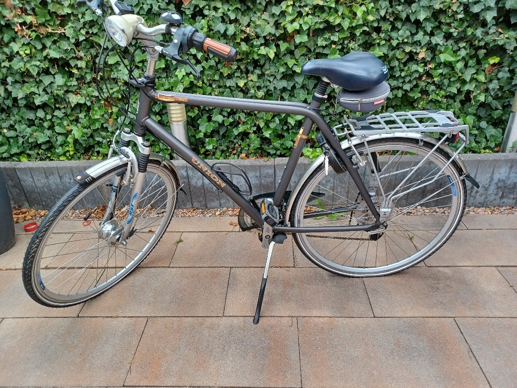 Union Silverline tracking herenfiets 57/60 cm, Fietsen en Brommers, Gebruikt, Velgrem, Versnellingen, 57 tot 61 cm