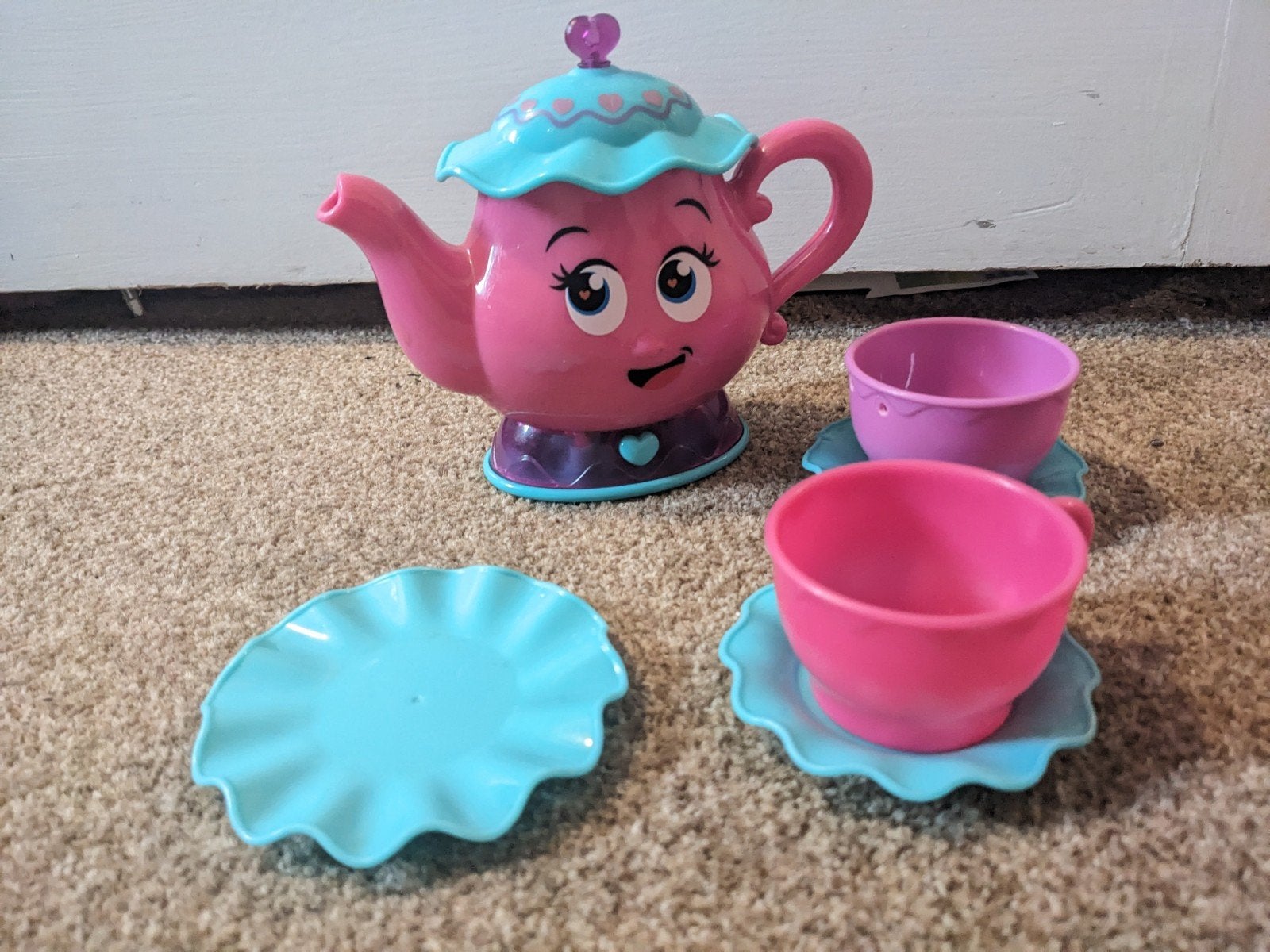 Playgo Theepot met Licht & Geluid, 2 Kopjes, 2 Schotels, Ophalen of Verzenden, Gebruikt, Overige typen, Met licht