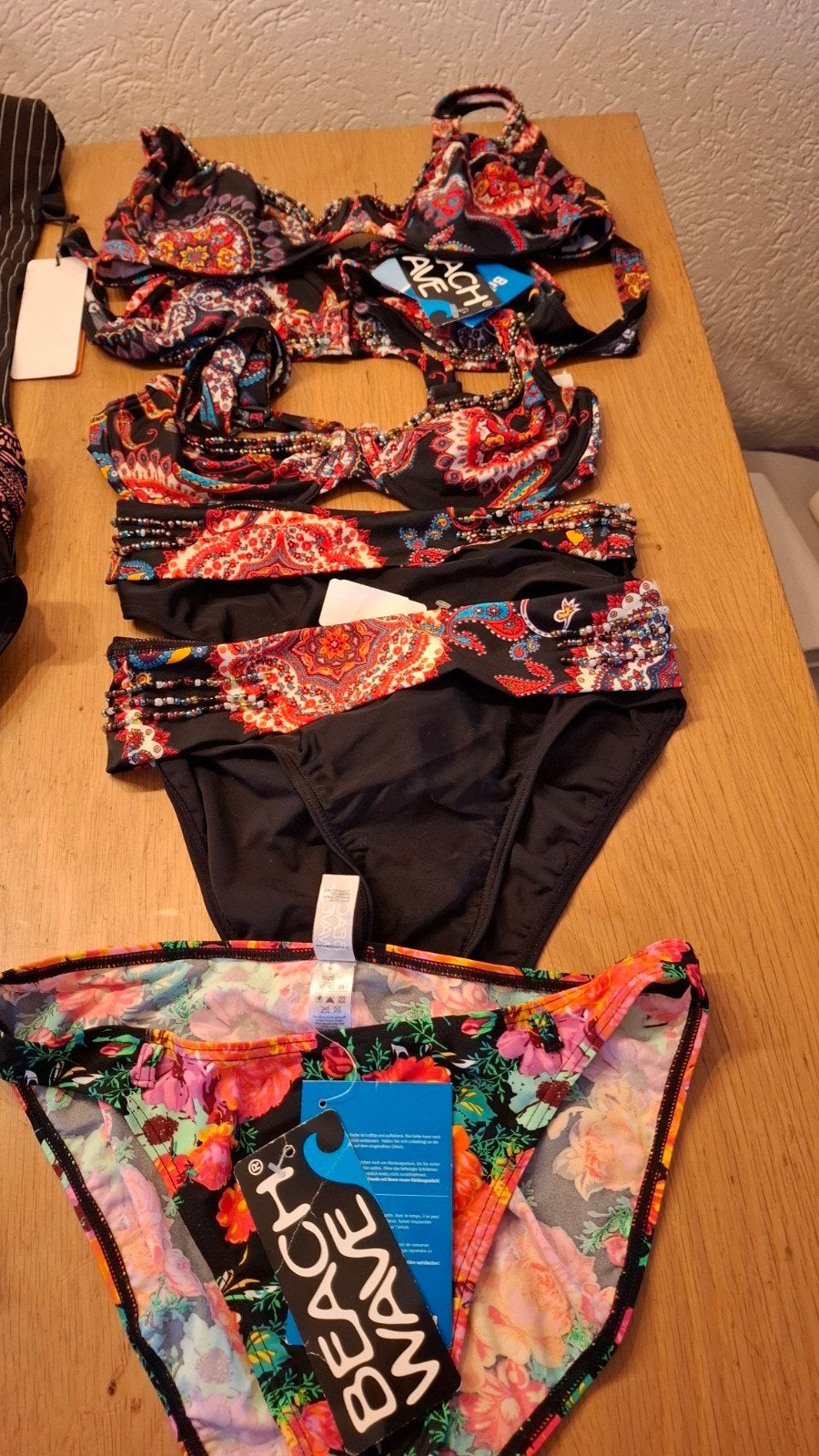 Partij Beach Wave badkleding, bikini's en tankini, Zwart, Nieuw, Ophalen of Verzenden, Bikini