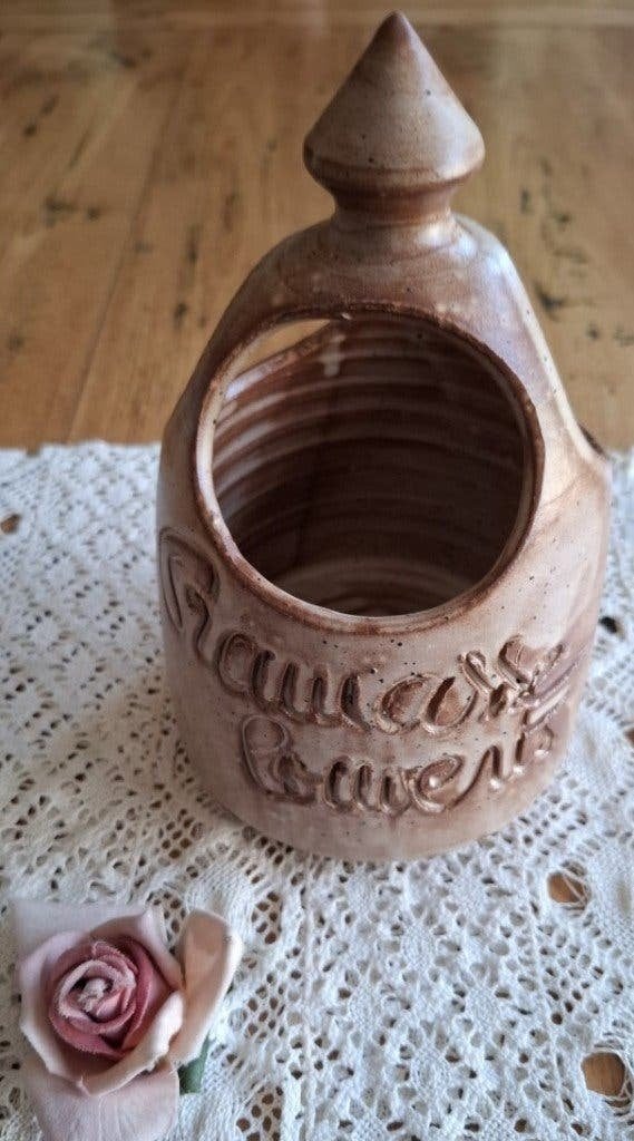 Vintage Franse gres Ramasse Couverts, bestekbak, Antiek en Kunst, Ophalen of Verzenden