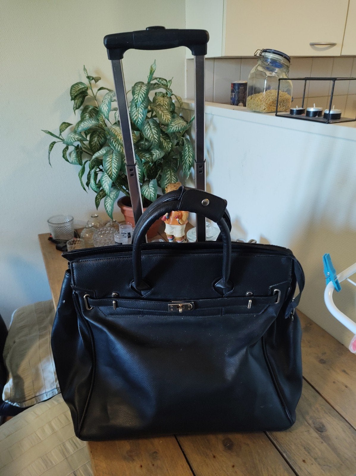 Boodschappen karretje 4ocm breed 40 cm hoog kleur zwart gema, Sieraden, Tassen en Uiterlijk, Tassen | Reistassen en Weekendtassen