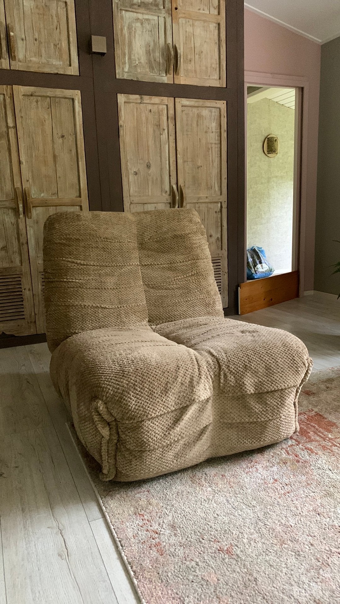 Dutchbone hamilton loungestoel fautteuil, Ophalen, 75 tot 100 cm, Zo goed als nieuw, Stof