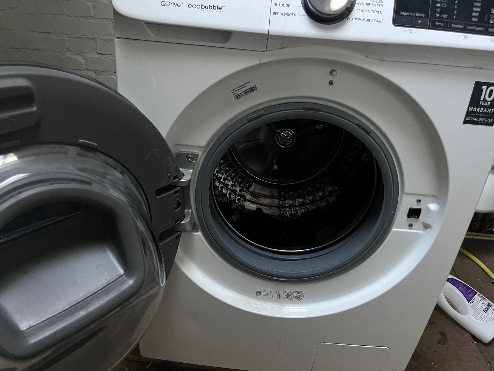 Samsung QDrive ecobubble Wasmachine 8kg, Ophalen, 1200 tot 1600 toeren, Gebruikt, 8 tot 10 kg