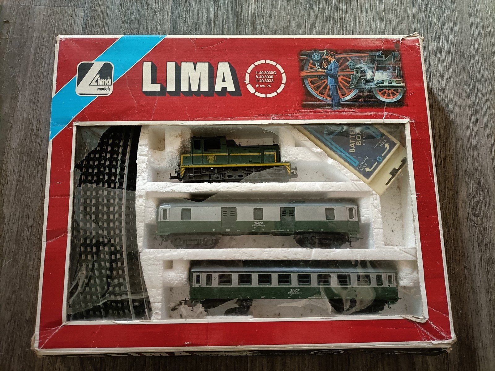 Lima H0 Startset met SNCF Rangeerlocomotief (Getest & Werken, Ophalen, Gelijkstroom, Lima, Gebruikt