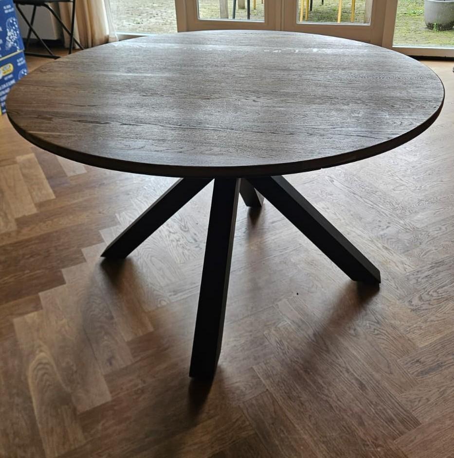 Tafel rond 130 hout Eijerkamp, Ophalen, Gebruikt, Rond, Vijf personen of meer