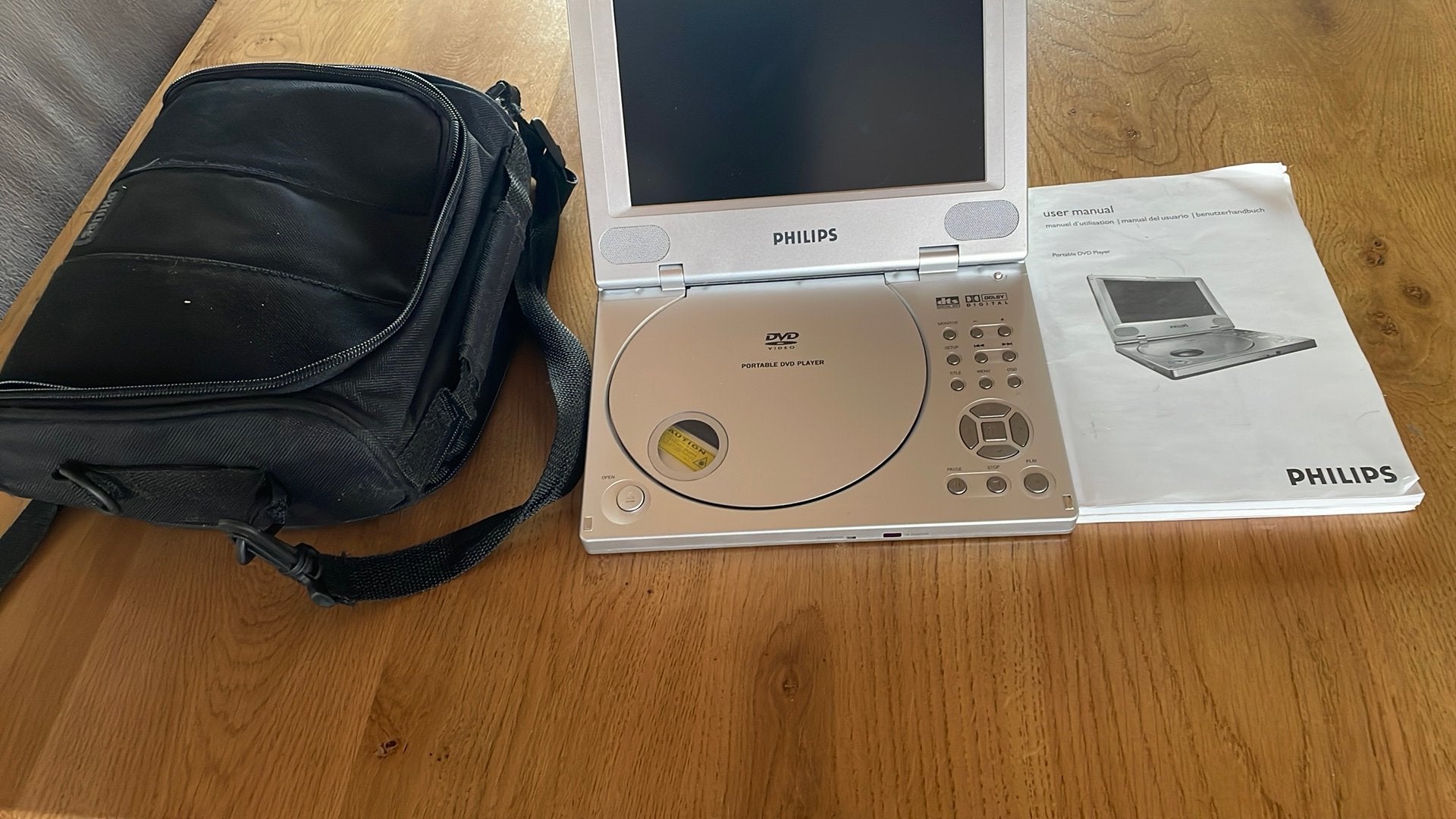 Philips Draagbare DVD-speler met tas en handleiding, Philips, Draagbaar, Zo goed als nieuw, Ophalen