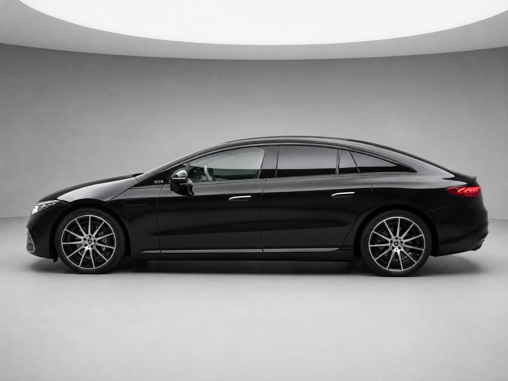 Mercedes-Benz EQS 450+ AMG Line 108 kWh | Beige leder | Hype, Auto's, Automaat, Gebruikt, Zwart, EQS