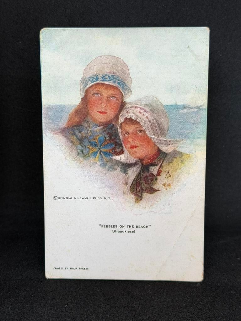 Antieke Philip Boileau kaart "Pebbles on the Beach" 1912, Ophalen of Verzenden, Voor 1920, Gelopen, Buiten Europa