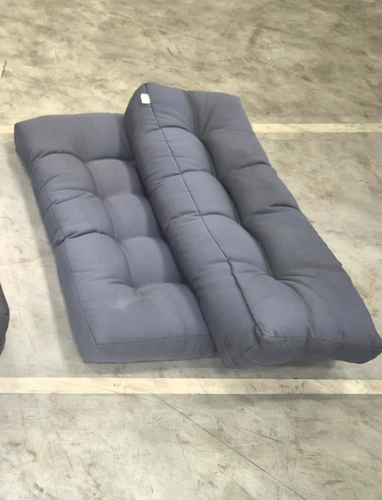 Comfortabele grijze palletkussens voor binnen en buiten, Ophalen of Verzenden, Gebruikt, Grijs, Rechthoekig