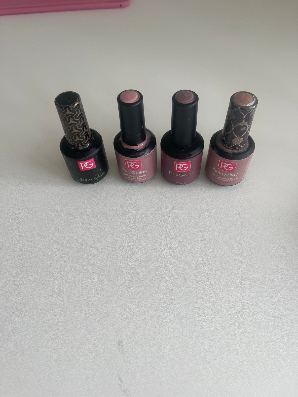 Pink Gellac gellak set - 4 kleuren en Ultra Shine, Ophalen of Verzenden, Zo goed als nieuw