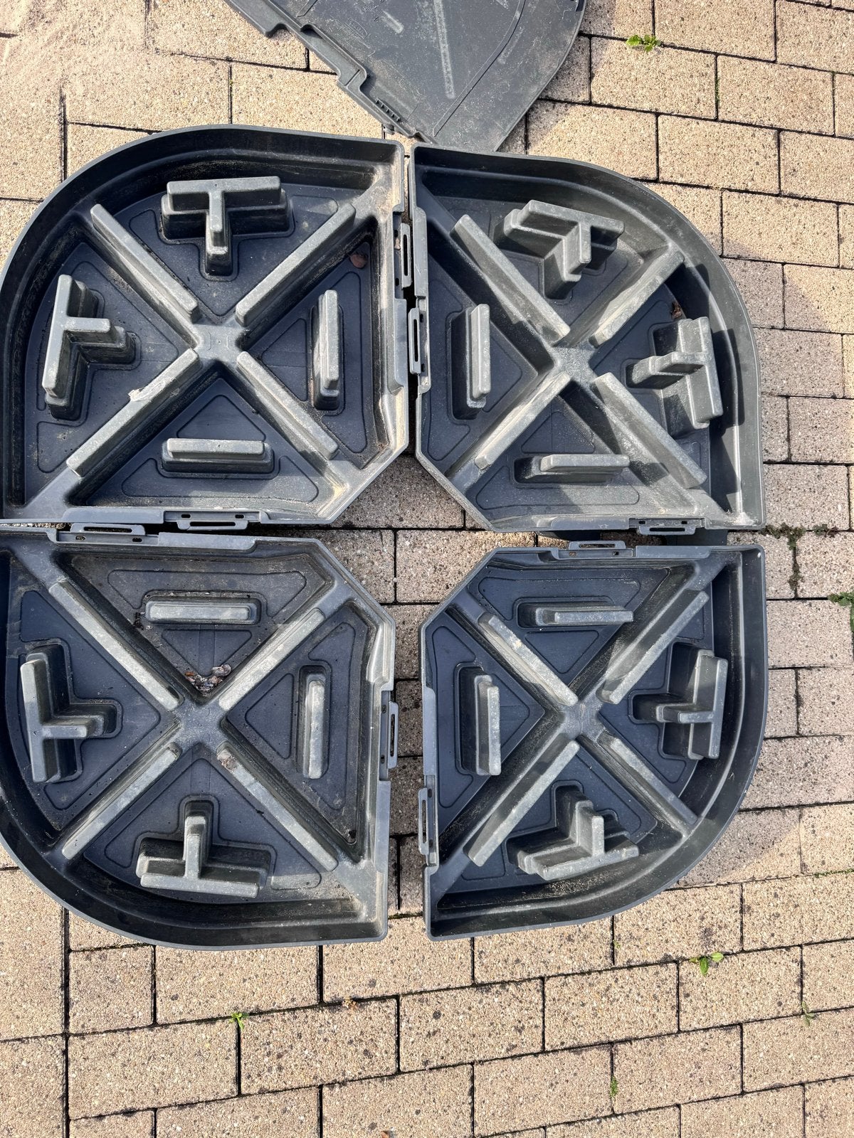 Parasolvoet - Vierdelig, vulbaar voor stabiliteit, Ophalen of Verzenden, Gebruikt, Minder dan 1 meter, Parasolvoet