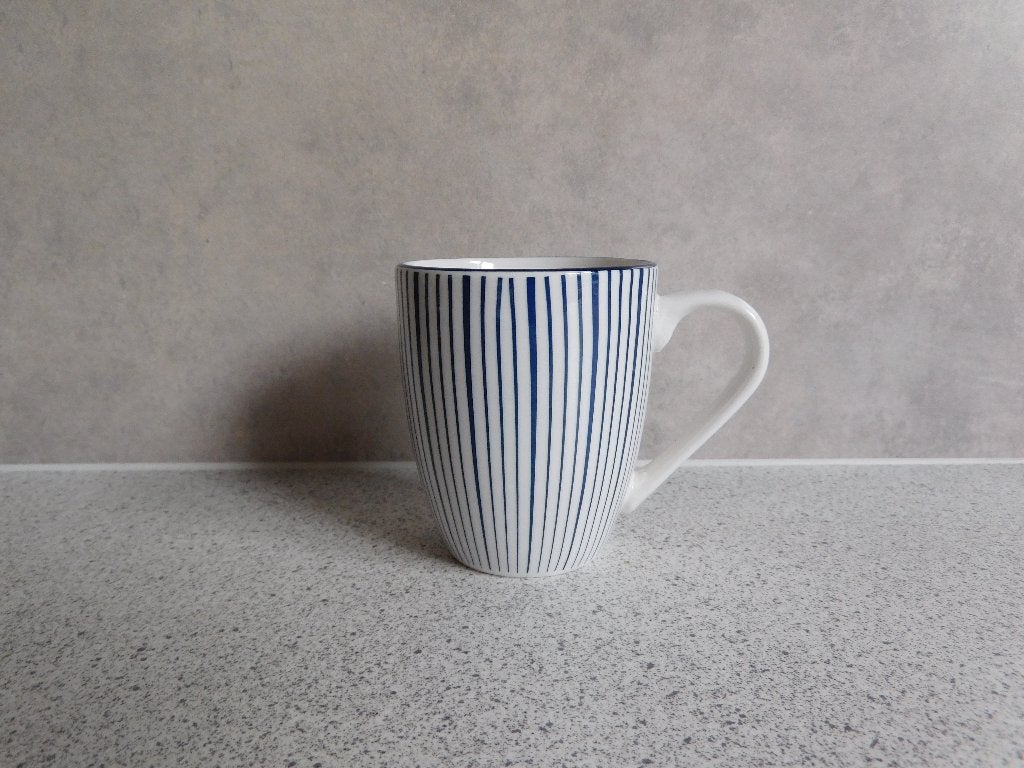 Senseo Mok Streep Blauw Loft, Huis en Inrichting, Keuken | Servies, Overige merken, Zo goed als nieuw, Overige stijlen, Porselein
