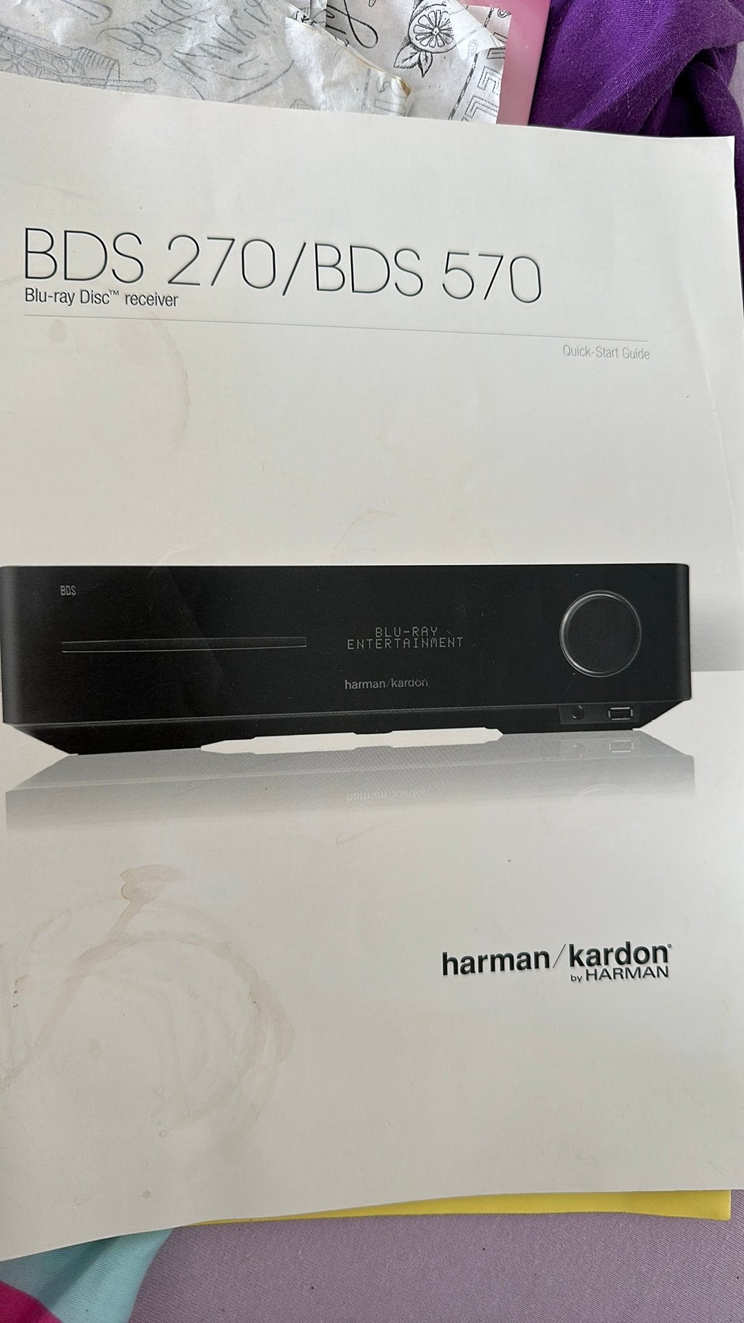 Harman kardon BDS 270/BDS 570, 2.1-systeem, Blu-ray-speler, Zo goed als nieuw, Ophalen