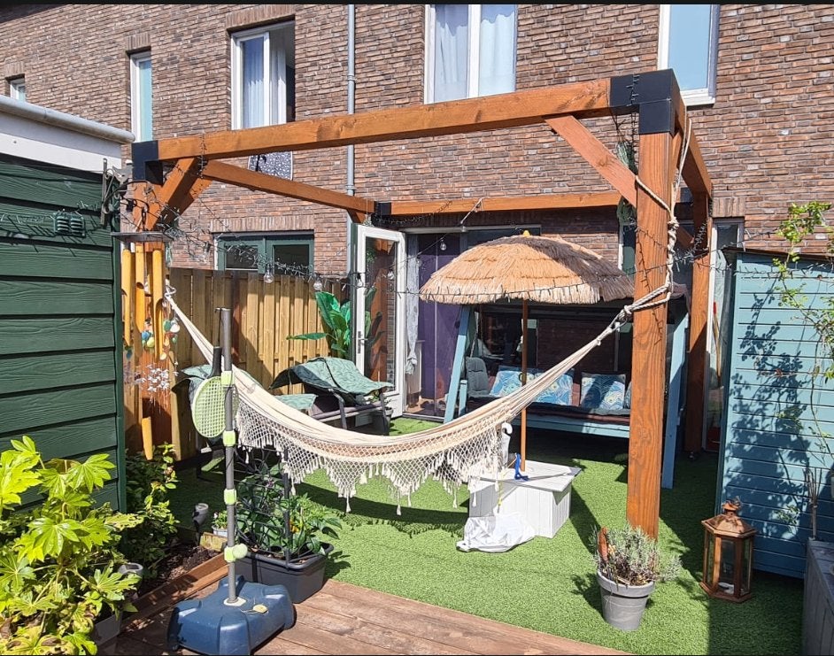 Exclusieve Zware Douglas Pergola 4x3 – Verrijdbaar & Uniek!, Tuin en Terras, Overkappingen, Ophalen, Zo goed als nieuw, Tuinpaviljoen