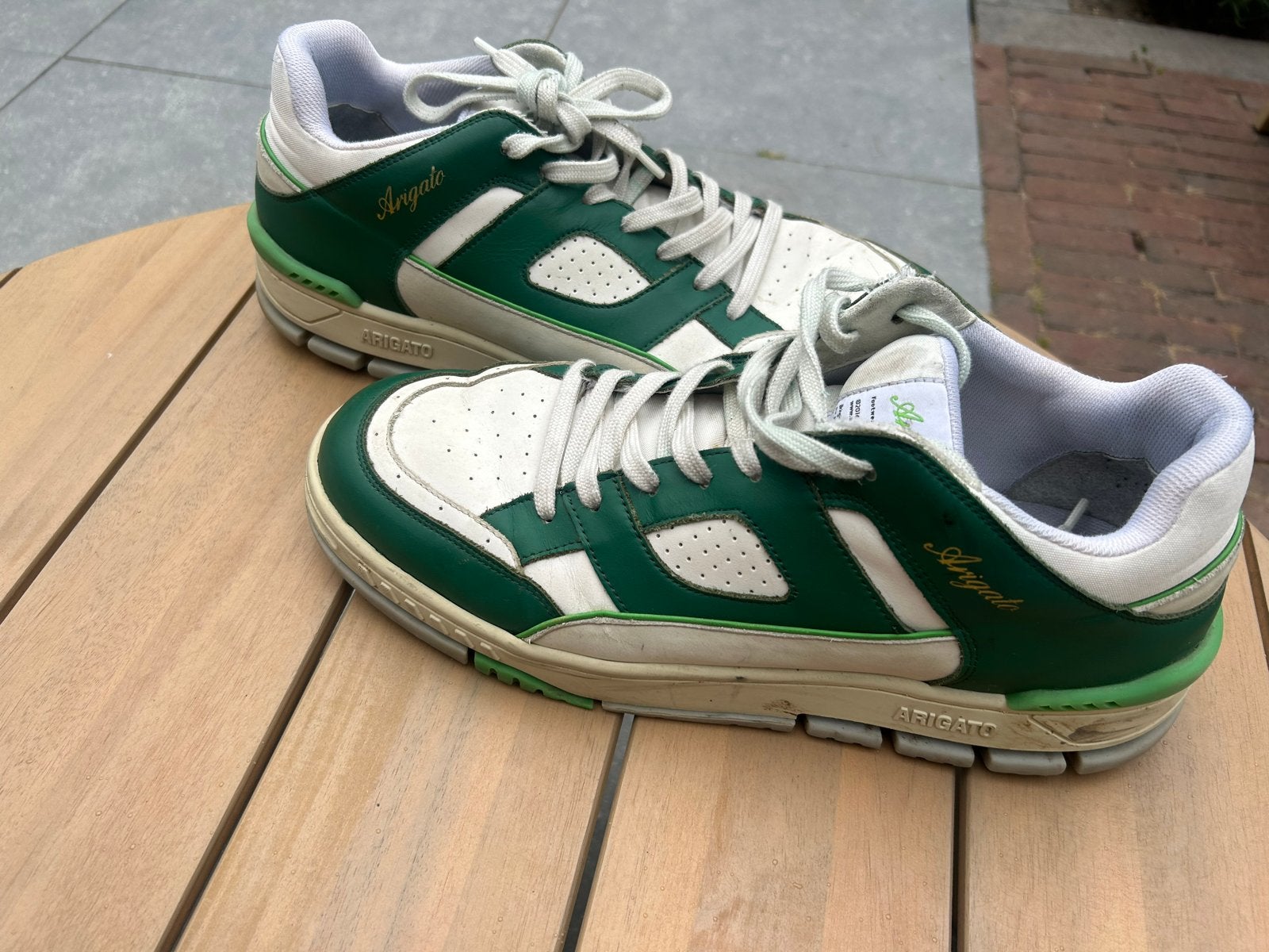 Axel Arigato Sneakers Maat 46 - Groen/Wit, Kleding | Heren, Schoenen, Ophalen of Verzenden, Gedragen, Overige kleuren, Sneakers of Gympen