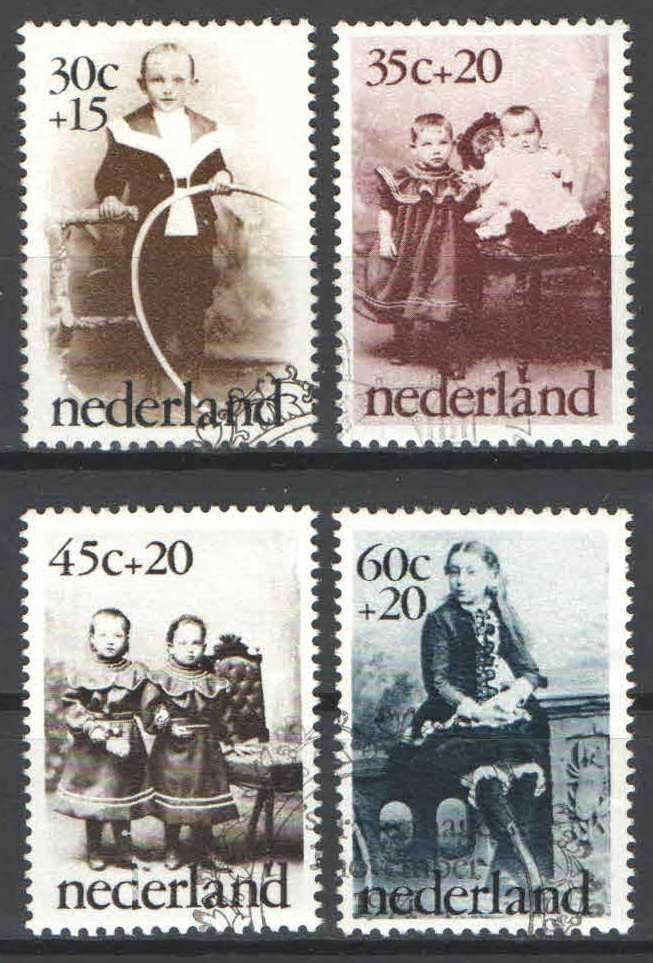 Nederland NVPH nr 1059/62 gestempeld Kinderpostzegels 1974, Postzegels en Munten, Postzegels | Nederland, Ophalen of Verzenden