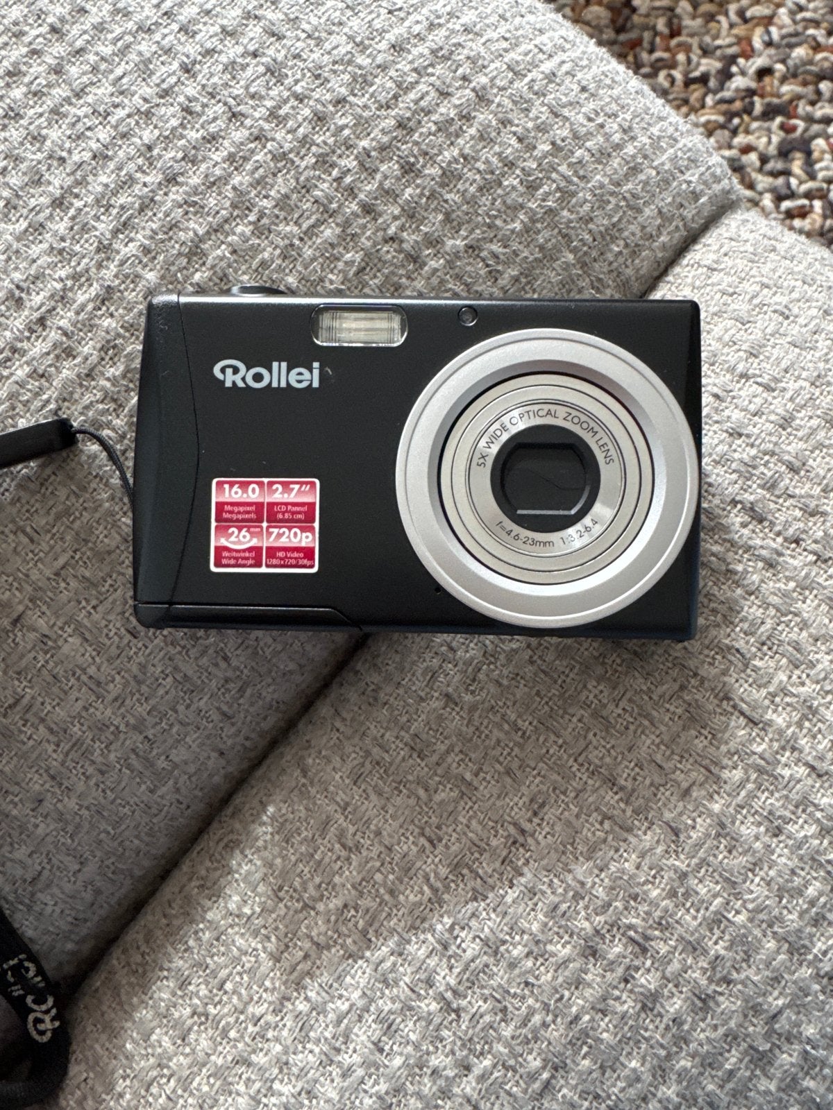 Rollei Compactcamera 16.0 MP - Zwart met roze hoesje, Ophalen of Verzenden, Zo goed als nieuw, Compactcamera, 4 t/m 7 keer