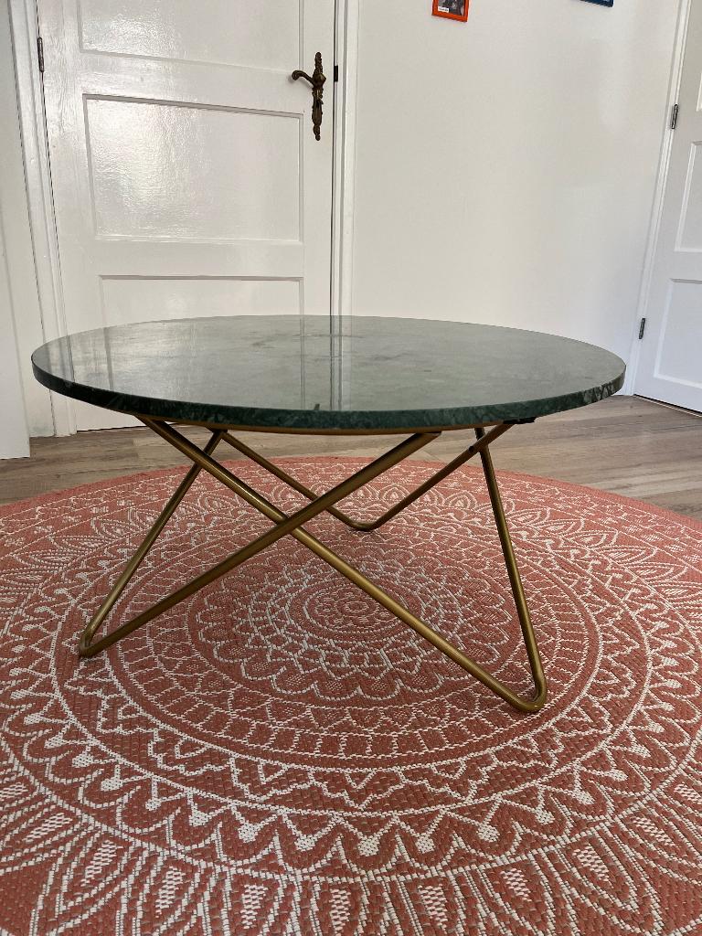 Salontafel Marmer z.g.a.n., Huis en Inrichting, Tafels | Salontafels, Ophalen, Overige materialen, 50 tot 100 cm, Rond