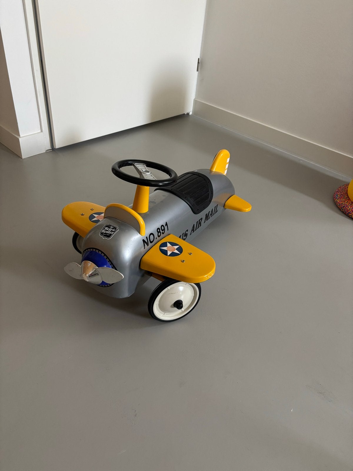 Retro Loopvliegtuig US Air Mail, Kinderen en Baby's, Ophalen, Gebruikt, Loopvoertuig