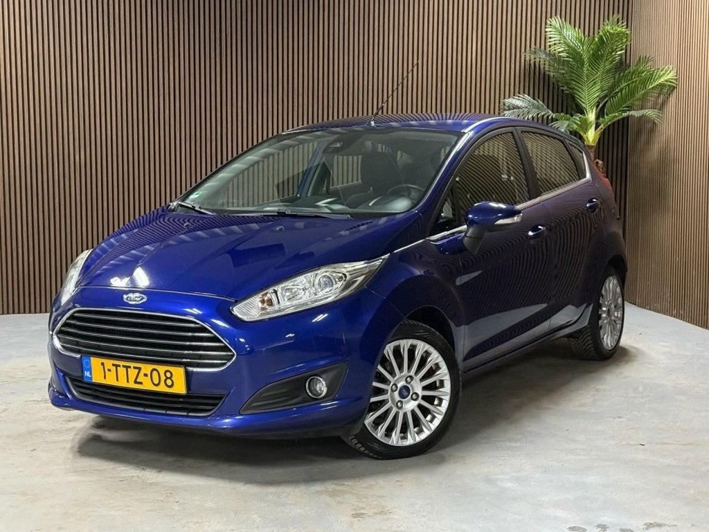 Ford Fiesta 1.0 EcoB. Titanium (bj 2014), Auto's, Euro 5, 101 pk, Blauw, 23 km/l