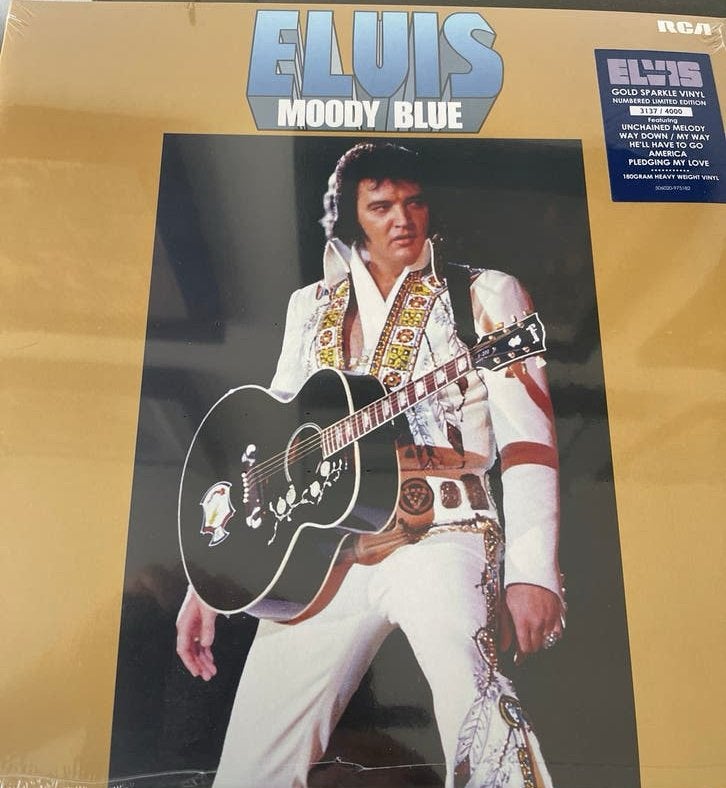 Elvis Presley - Moody Blue ftd  (Gold Sparkle Vinyl), LP, Pop, Colored vinyl, Ophalen of Verzenden