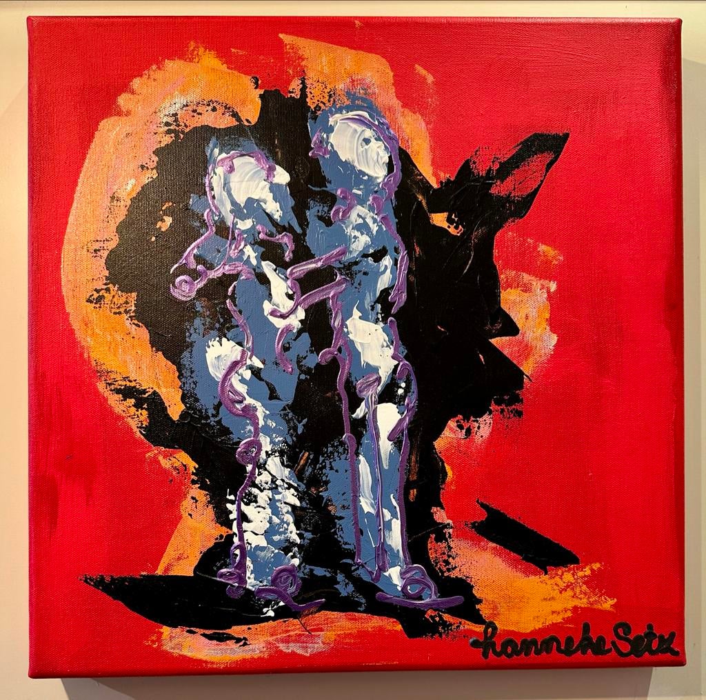 Hanneke Setz, because I love you, 40x40 cm en ook Amsterdam., Ophalen of Verzenden