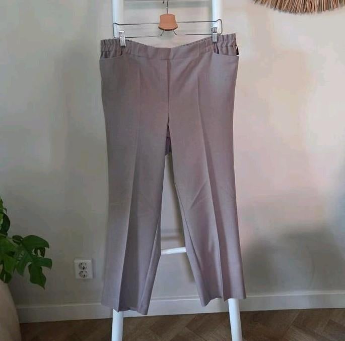 Nette beige broek elastische taille maat 54 magna atelier, Onbekend, Ophalen of Verzenden, Zo goed als nieuw, Beige
