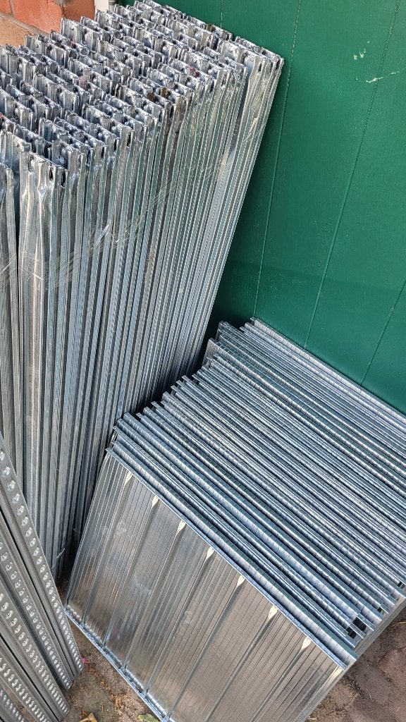 Partij Legbordstelling, stellingkast metalsistem 250 h 60 d, Huis en Inrichting, Kasten | Stellingkasten, Ophalen, Zo goed als nieuw