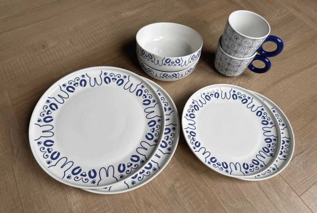 Limited edition Hema Nijntje Delfts blauw serviesset, Ophalen, Keramiek, Zo goed als nieuw, Overige stijlen