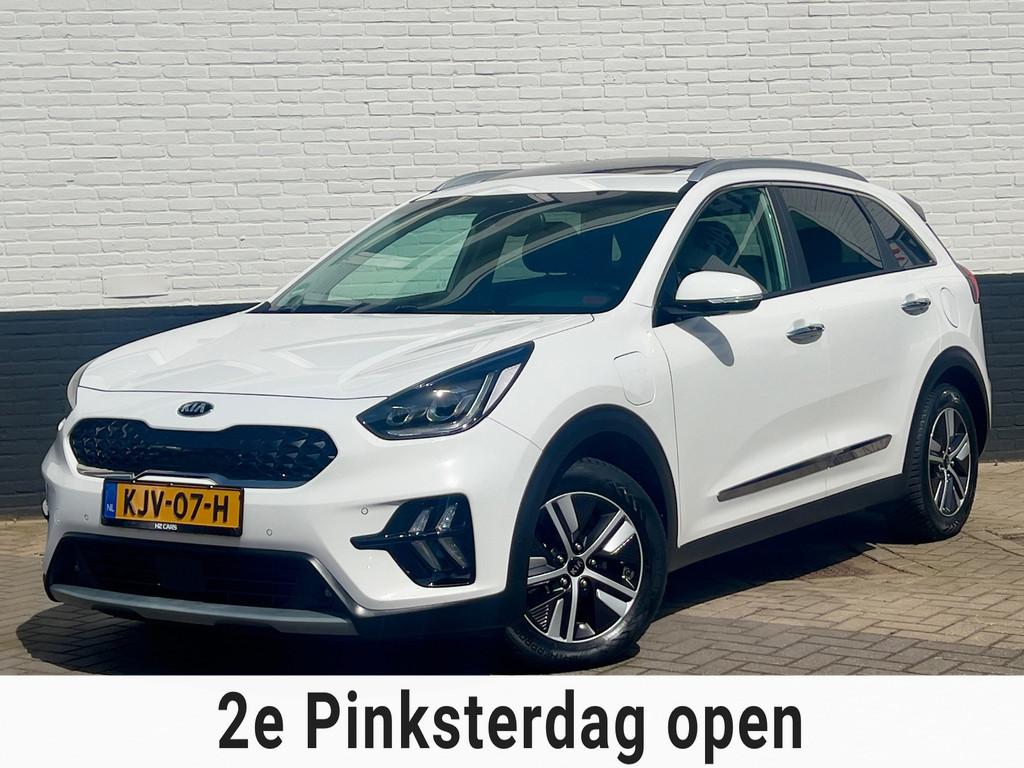 Kia Niro 1.6 GDi Hybrid DynamicPlusLine/Pano/Trekhaak/Ventil, Auto's, Kia, Gebruikt, Wit, Leder, Bedrijf