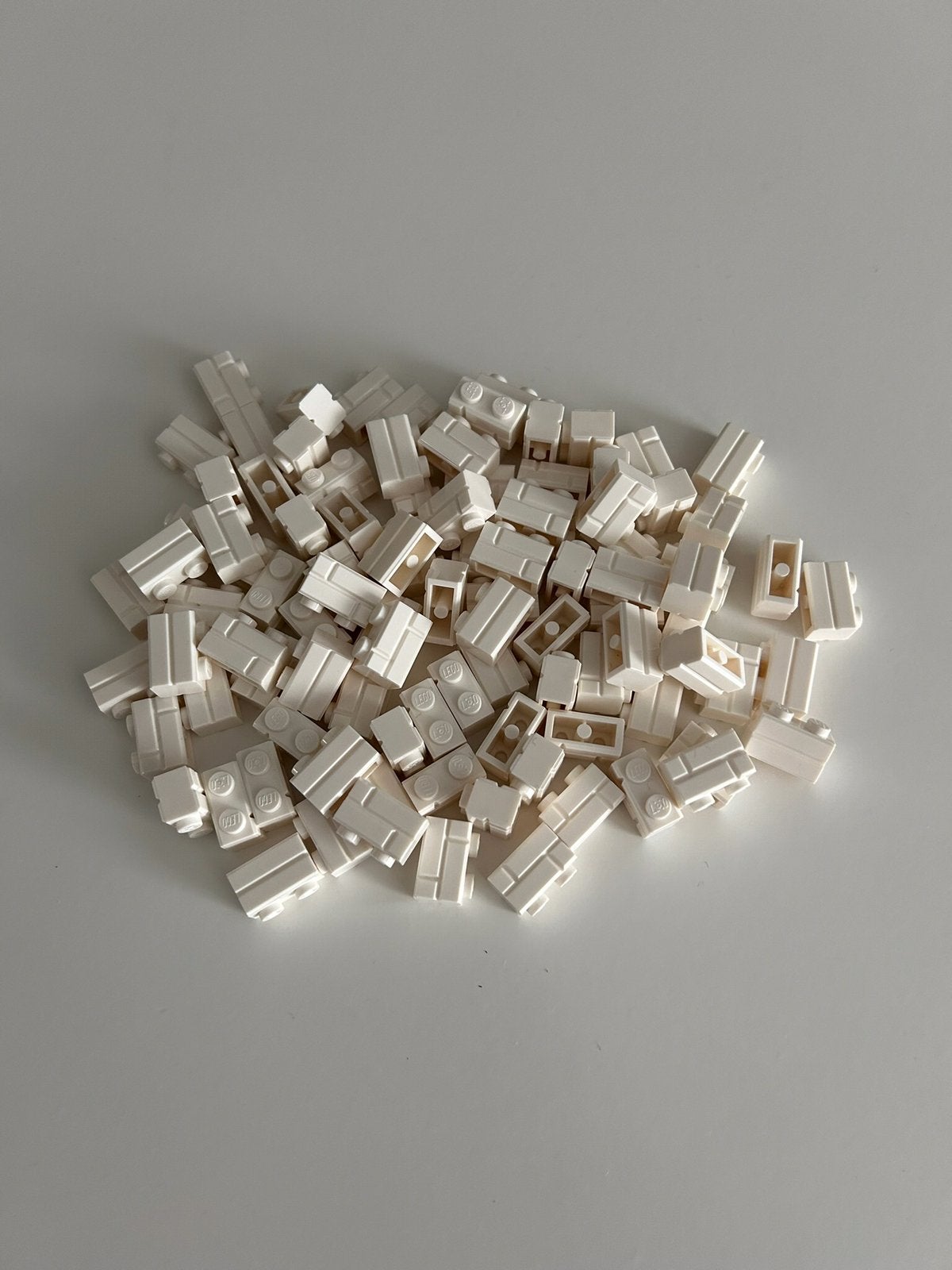 Lego steen met muurmotief 1x2 Wit - 100 stuks Nieuw, Overige thema's, Lego, Nieuw, Ophalen of Verzenden