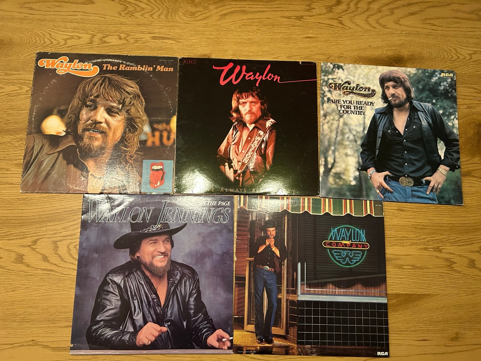 Waylon Jennings vinyl collectie - 5 LP's, Cd's en Dvd's, LP, Gebruikt, Ophalen of Verzenden, 12 inch