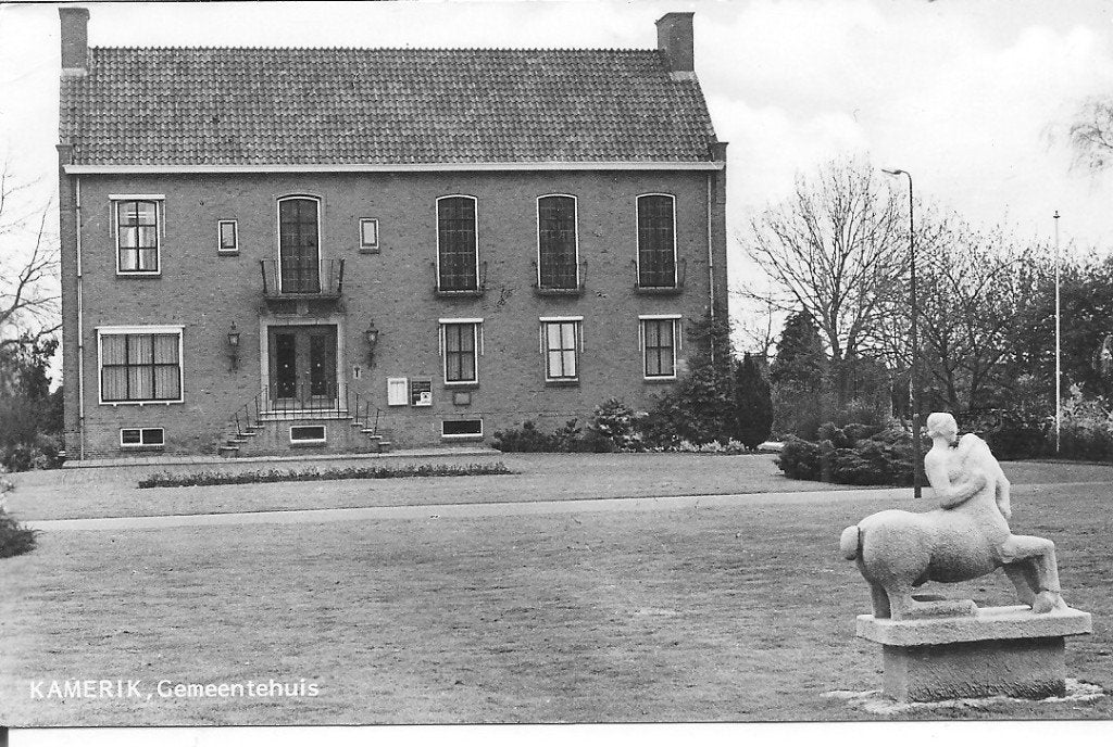 Oude ansichtkaart Kamerik, Gemeentehuis - Echte Foto, Ophalen of Verzenden, 1960 tot 1980, Ongelopen, Utrecht