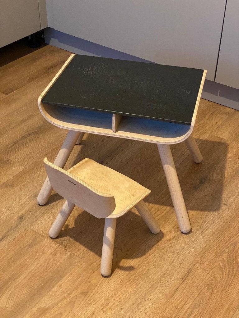 Kinder bureau met stoel 'Plan toys', Ophalen, Gebruikt, Tafel(s) en Stoel(en)