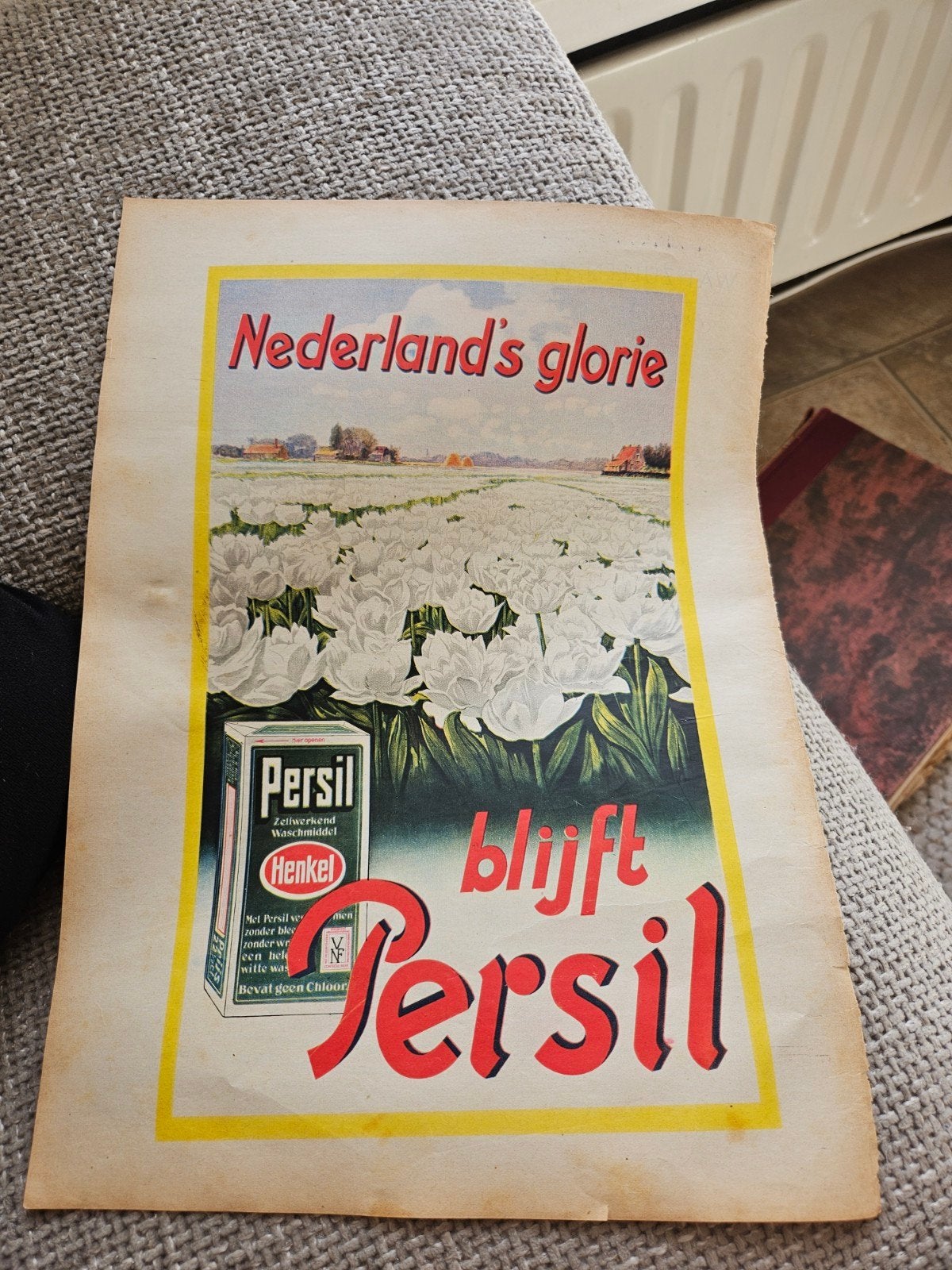 Persil Reclame: Nederland's Glorie 1936, Ophalen of Verzenden, Gebruikt, Reclamebord