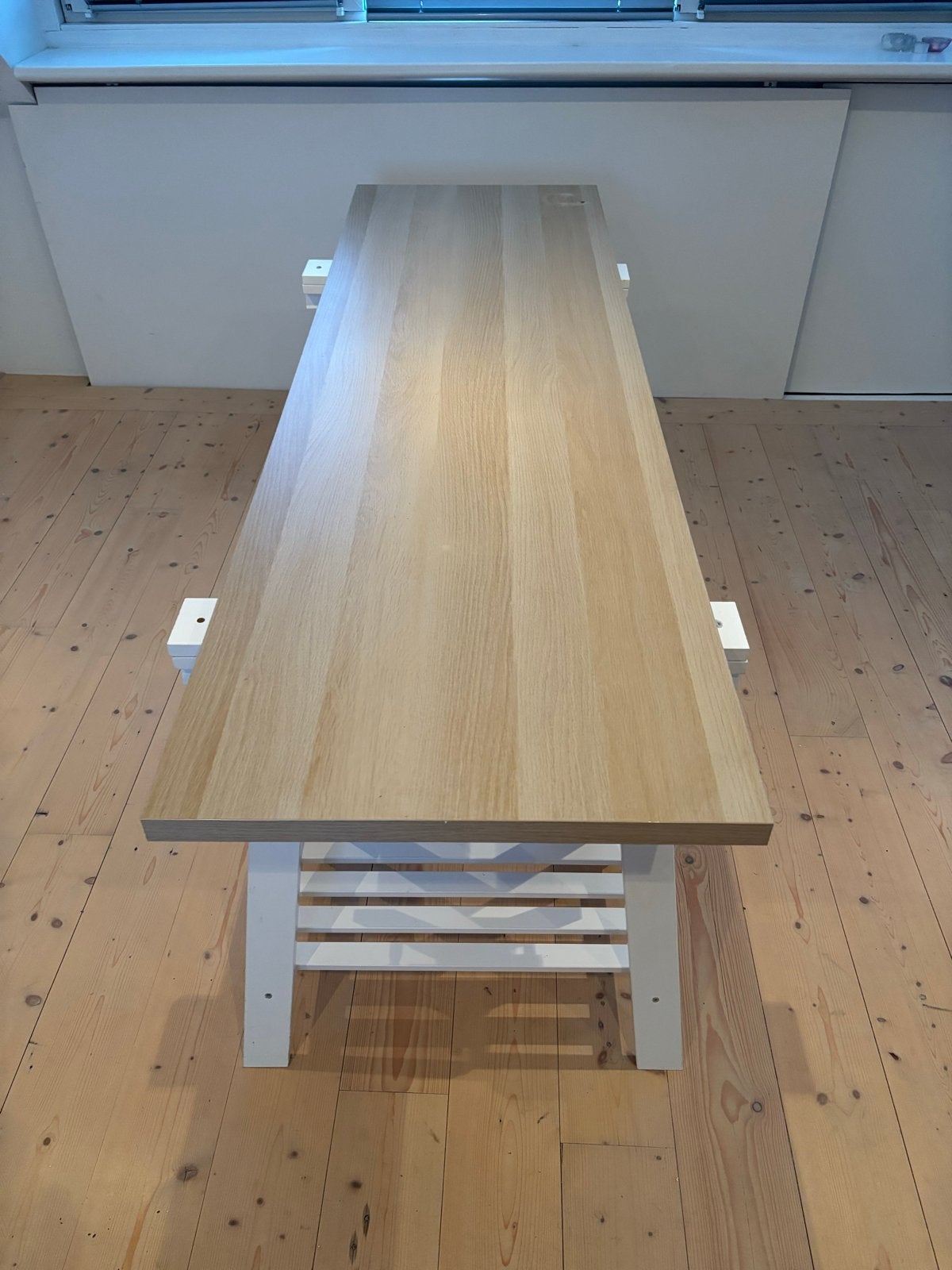 IKEA LERBERG Schragen met LACKAPTEN blad 80x180, Ophalen, Gebruikt, Scandinavisch, 50 tot 100 cm